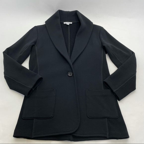 James Perse Jackets & Blazers - James Perse Cotton Knit Jacket Black 3